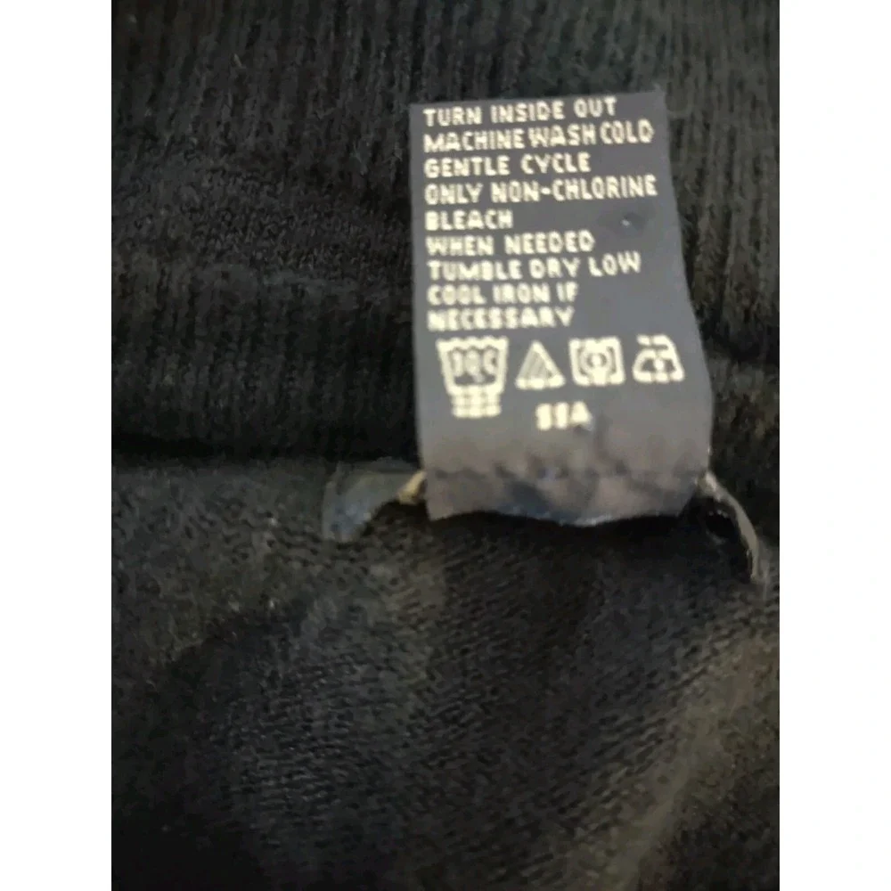 Dockers Sweater L Mens Norm Core Cabin Core Retro Streetwear Black V-Neck Knit